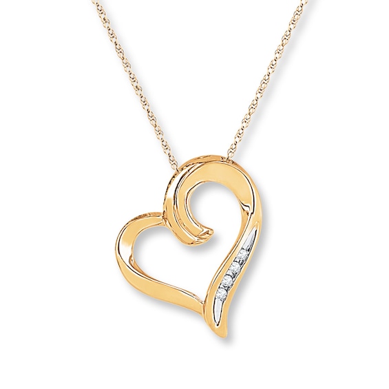 10K Solid Gold Diamond Accent Dad Pendant Necklace 