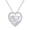 Thumbnail Image 0 of Elephant Heart Necklace 1/10 ct tw Diamonds Sterling Silver
