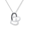 Thumbnail Image 0 of Heart Necklace 1/20 ct tw Diamonds 10K White Gold 18"