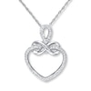 Thumbnail Image 0 of Infinity Heart Necklace 1/5 ct tw Diamonds 10K White Gold