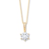 Thumbnail Image 0 of Diamond Necklace 1/3 ct tw Round-cut 14K Yellow Gold