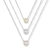Thumbnail Image 0 of Layered Necklace 1/5 ct tw Diamonds 10K Two-Tone Gold & Sterling Silver 18"