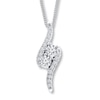 Thumbnail Image 1 of Ever Us Necklace 1/4 ct tw Diamonds 14K White Gold