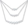Thumbnail Image 0 of Triple Layer Necklace 1 ct tw Diamonds Sterling Silver 18.3"