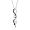 Thumbnail Image 1 of Diamond Snake Necklace 1/5 ct tw Round-cut Sterling Silver 18"