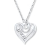 Thumbnail Image 0 of Mother and Child Necklace Diamond Accents Sterling Silver