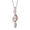 Thumbnail Image 1 of Ever Us Necklace 1/2 ct tw Diamonds 14K Two-Tone Gold