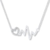 Thumbnail Image 0 of Heartbeat Necklace 1/20 ct tw Diamonds Sterling Silver 18"