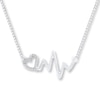 Thumbnail Image 1 of Heartbeat Necklace 1/20 ct tw Diamonds Sterling Silver 18"