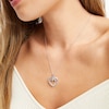 Thumbnail Image 2 of Heart Necklace Diamond Accents Sterling Silver 18"