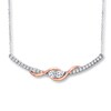 Thumbnail Image 0 of Ever Us Two-Stone Necklace 1 ct tw Diamonds 14K Two-Tone Gold