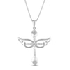 Thumbnail Image 1 of Diamond Angel Wing Cross Necklace 1/10 ct tw Sterling Silver 18"