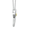 Thumbnail Image 2 of Cross Necklace 1/8 ct tw Diamonds Sterling Silver & 10K Yellow Gold 18"