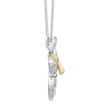 Thumbnail Image 2 of Dog Necklace 1/10 ct tw Diamonds Sterling Silver & 10K Yellow Gold 18"