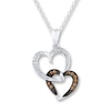 Thumbnail Image 1 of Le Vian Chocolate Diamonds 1/8 ct tw Necklace 14K Vanilla Gold 18"