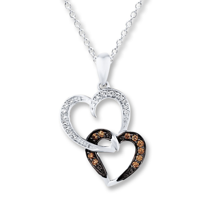 Main Image 1 of Le Vian Chocolate Diamonds 1/8 ct tw Necklace 14K Vanilla Gold 18"