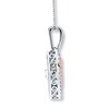 Thumbnail Image 2 of Unstoppable Love Heart Necklace 1/4 ct tw 10K Two-Tone Gold 18"