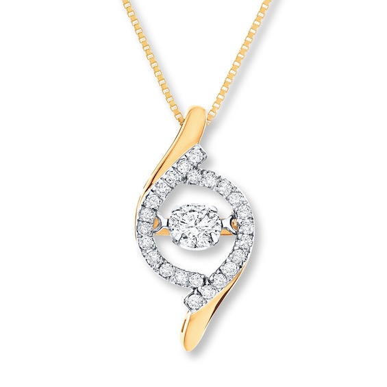 Unstoppable Love 1/3 ct tw Necklace 10K Yellow Gold 18"