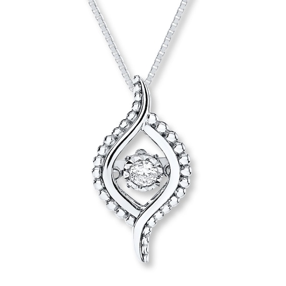 Diamonds in Rhythm 1/10 ct tw Necklace Sterling Silver ...