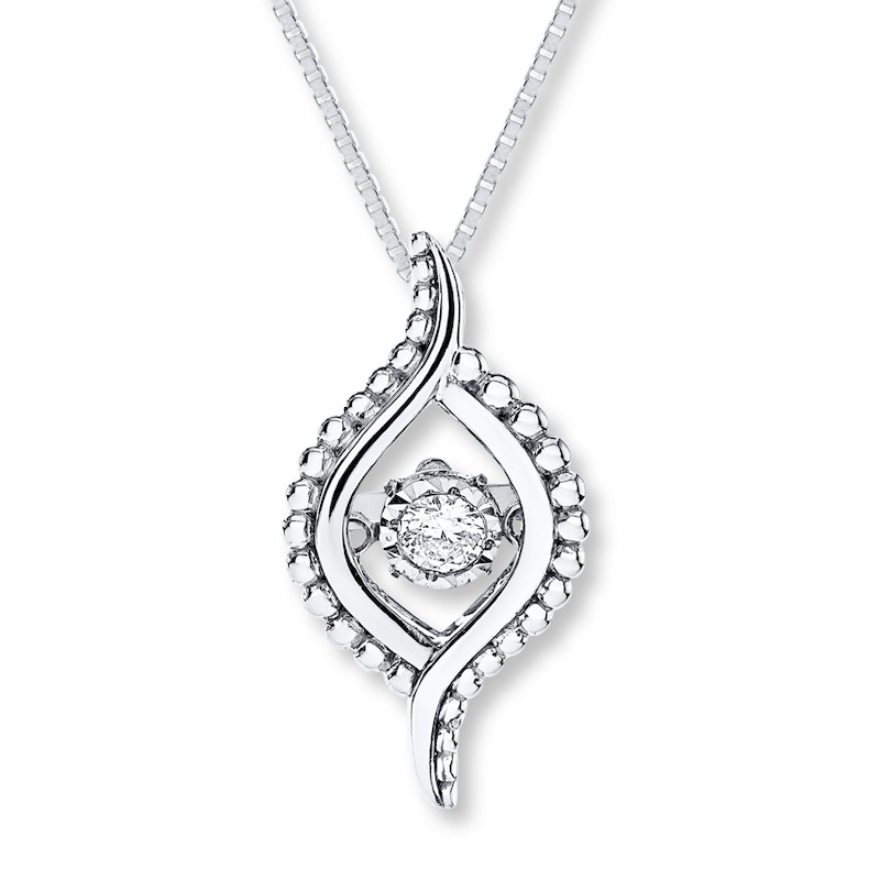 Unstoppable Love 1/10 ct tw Necklace Sterling Silver 18"