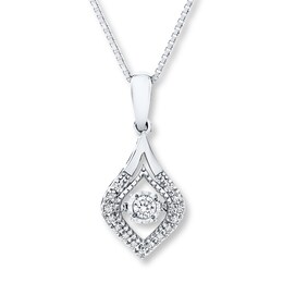Unstoppable Love 1/6 ct tw Necklace Sterling Silver 18&quot;