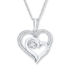 Thumbnail Image 0 of Unstoppable Love 1/10 ct tw Heart Necklace Sterling Silver 18"