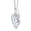 Thumbnail Image 2 of Unstoppable Love 1/10 ct tw Heart Necklace Sterling Silver 18"