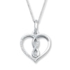 Thumbnail Image 0 of "Forever" Diamond Heart Necklace 1/15 ct tw Sterling Silver