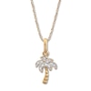 Thumbnail Image 0 of Diamond Palm Tree Necklace 10K Yellow Gold 18"