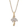 Thumbnail Image 1 of Diamond Palm Tree Necklace 10K Yellow Gold 18"