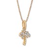 Thumbnail Image 2 of Diamond Palm Tree Necklace 10K Yellow Gold 18"