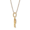 Thumbnail Image 2 of Diamond Palm Tree Necklace 10K Yellow Gold 18"