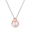 Thumbnail Image 2 of Diamond Necklace 1/5 ct tw Round-cut 10K Two-Tone Gold 18"