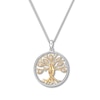 Thumbnail Image 0 of Diamond Tree Necklace 1/15 ct tw Sterling Silver & 10K Yellow Gold