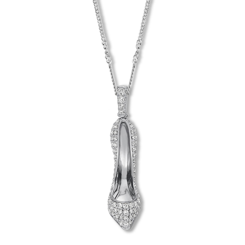 Main Image 2 of Emmy London Diamond Shoe Necklace 1/2 ct tw 10K White Gold 20"