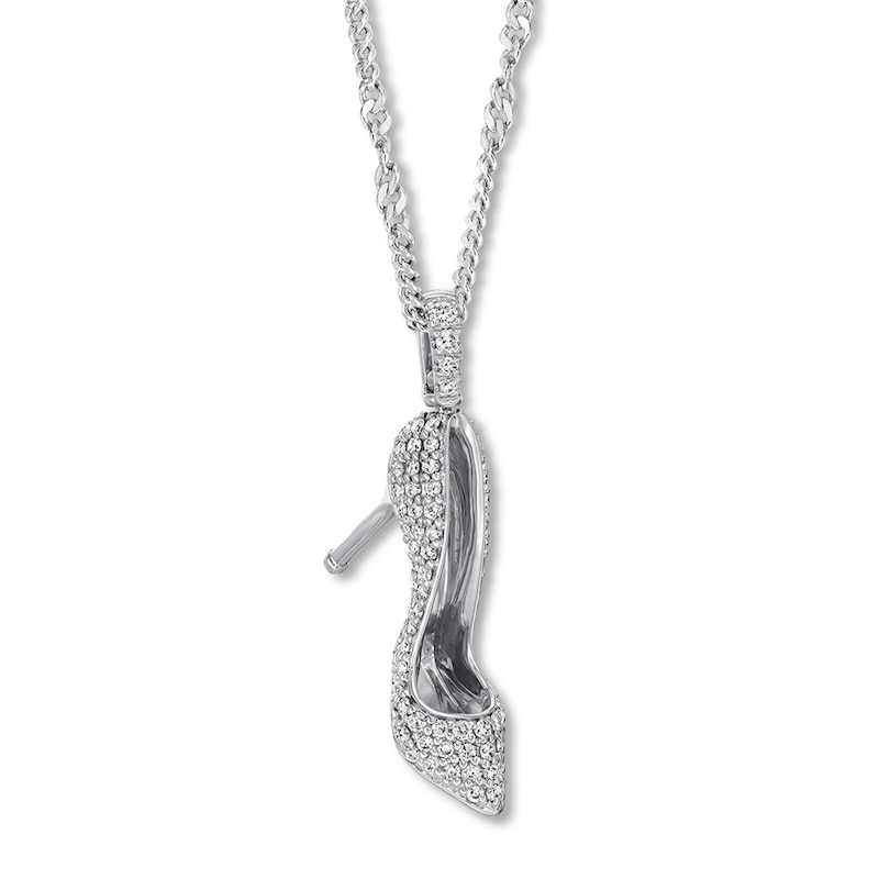Main Image 3 of Emmy London Diamond Shoe Necklace 1/2 ct tw 10K White Gold 20"