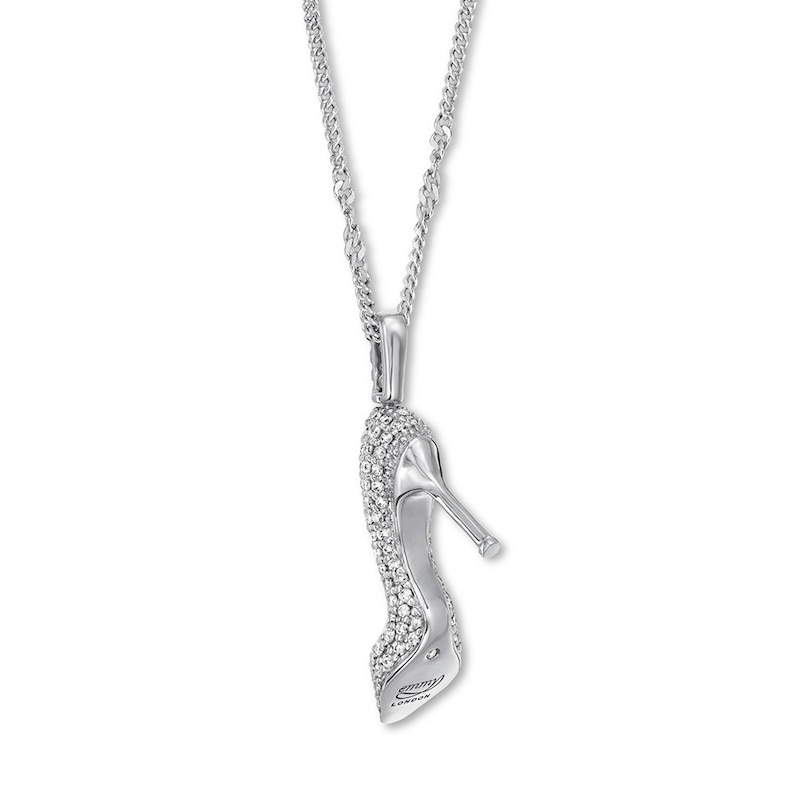 Main Image 4 of Emmy London Diamond Shoe Necklace 1/2 ct tw 10K White Gold 20"