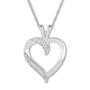 Thumbnail Image 0 of Diamond Heart Necklace Sterling Silver 18"