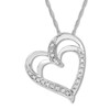 Thumbnail Image 1 of Diamond Heart Necklace Sterling Silver 18"