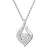 Thumbnail Image 1 of Unstoppable Love Necklace 1/5 ct tw Round-cut 10K White Gold 18"