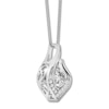 Thumbnail Image 2 of Unstoppable Love Necklace 1/5 ct tw Round-cut 10K White Gold 18"