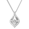 Thumbnail Image 3 of Unstoppable Love Necklace 1/5 ct tw Round-cut 10K White Gold 18"