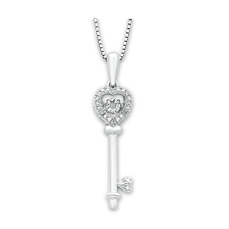 Main Image 1 of Unstoppable Love Key Necklace Sterling Silver 18"