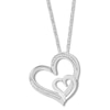 Thumbnail Image 1 of Diamond Heart Necklace 1/20 ct tw Round-cut Sterling Silver 18.5"
