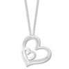 Thumbnail Image 4 of Diamond Heart Necklace 1/20 ct tw Round-cut Sterling Silver 18.5"