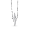 Thumbnail Image 3 of Heartbeat Necklace with Diamonds Sterling Silver