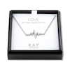 Thumbnail Image 4 of Heartbeat Necklace with Diamonds Sterling Silver