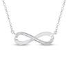 Thumbnail Image 1 of Infinity Necklace with Diamonds Sterling Silver