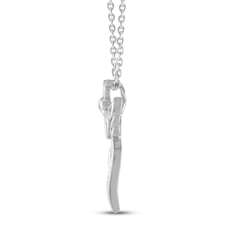 Angel Necklace with Diamonds Sterling Silver