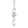 Thumbnail Image 2 of Cross and Heart Necklace with Diamonds Sterling Silver